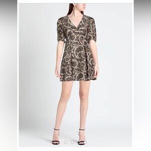 NWT SANDRO 100% silk mini dress